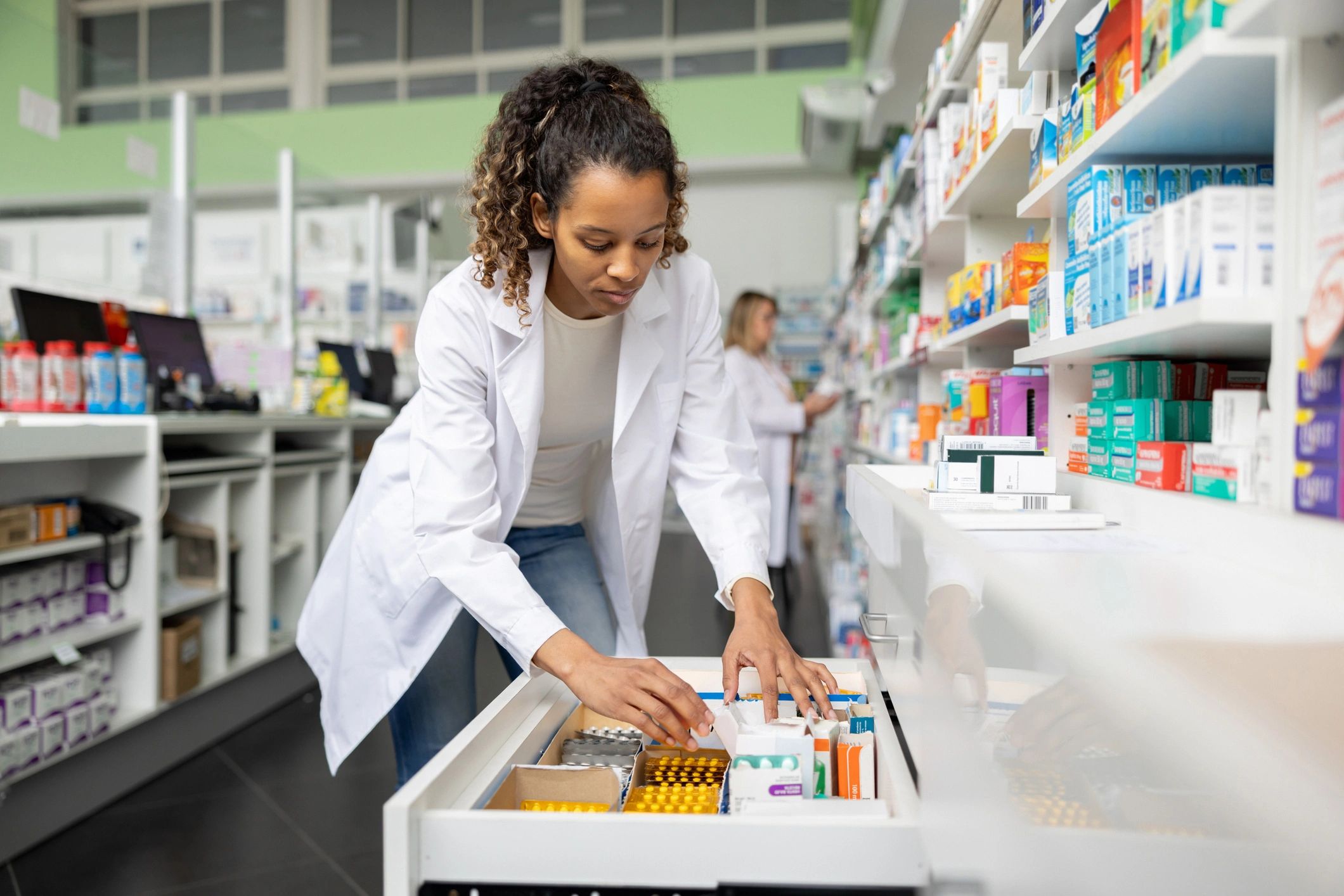 Healthcare professionals in a laboratory